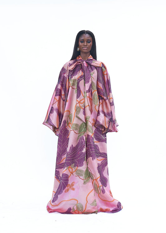 Boubou dress with high slit for beach weddings and vacations