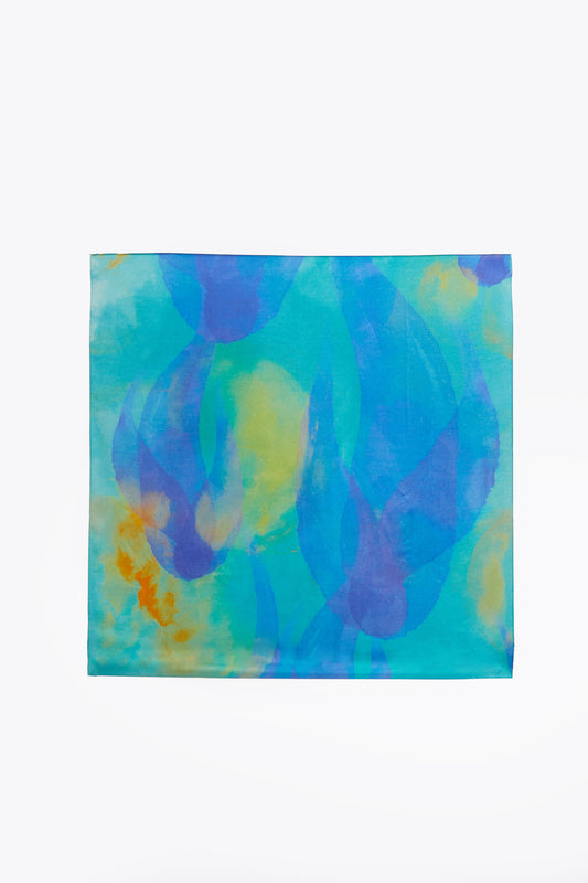 GALE SILK SCRAF- TURQUOISE CHEMI