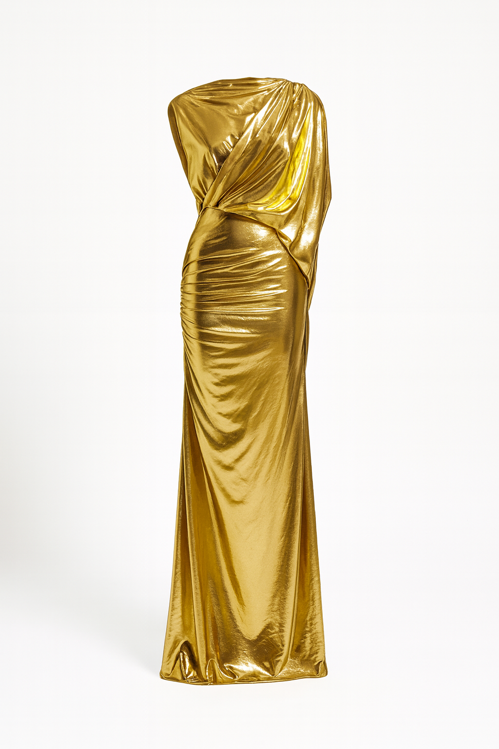 GOLD DRAPED DRESS- GOLD LAVISH GOLD DRAPED DRESS- GOLD LAVISH