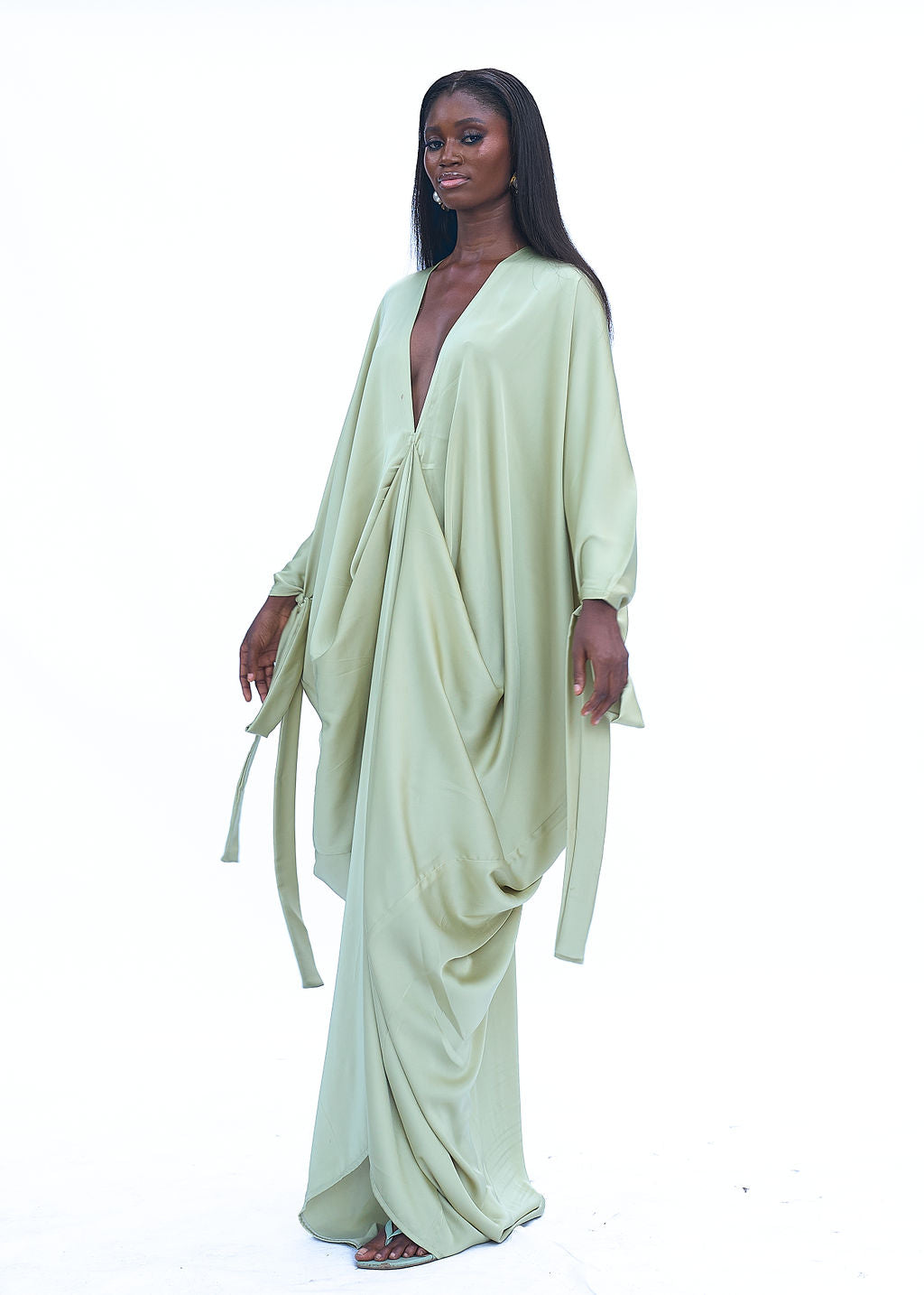 EVE DRAPED FLOOR LENGTH DRESS Satin Maxi Gown for Events LAVISH EVE DRAPED FLOOR LENGTH DRESS Satin Maxi Gown for Events LAVISH