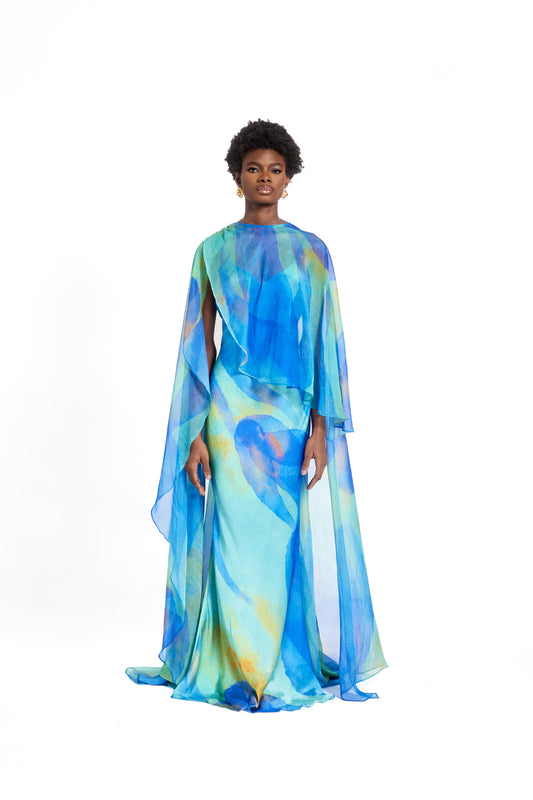IRIS CAPE- TURQUOISE CHEMI